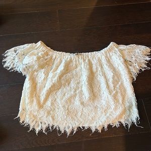 Lace off the shoulder top